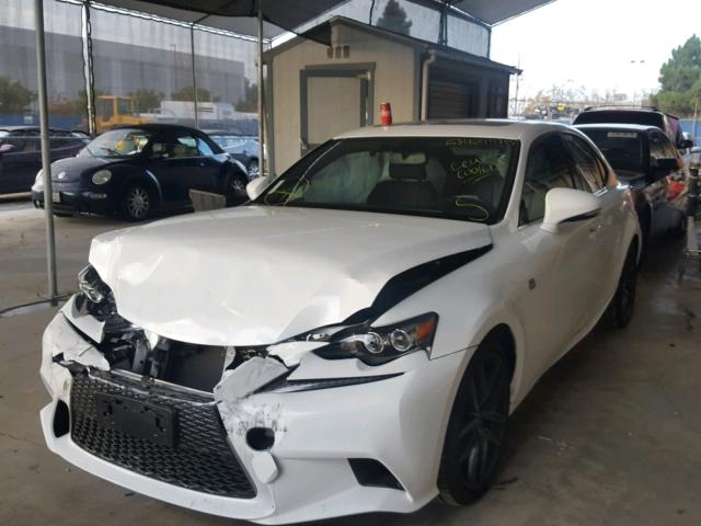 JTHBF1D25F5078504 - 2015 LEXUS IS 250 WHITE photo 2