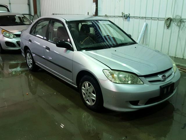 1HGES16344L005375 - 2004 HONDA CIVIC DX V SILVER photo 1