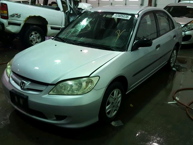 1HGES16344L005375 - 2004 HONDA CIVIC DX V SILVER photo 2