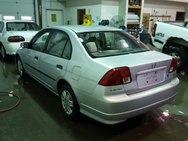 1HGES16344L005375 - 2004 HONDA CIVIC DX V SILVER photo 3