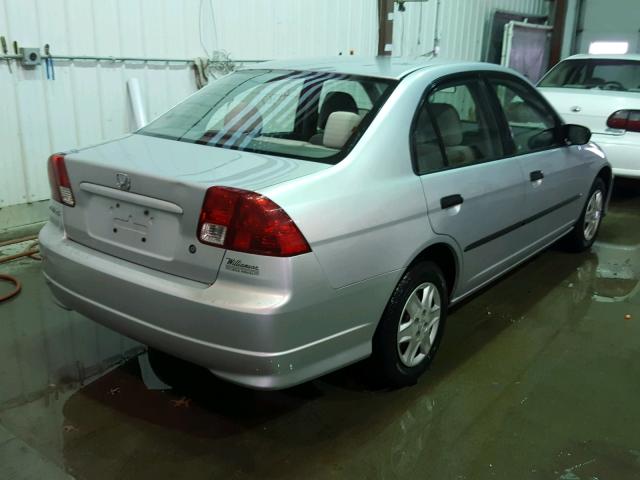 1HGES16344L005375 - 2004 HONDA CIVIC DX V SILVER photo 4