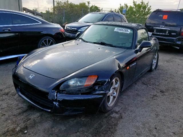 JHMAP114X3T004971 - 2003 HONDA S2000 BLACK photo 2