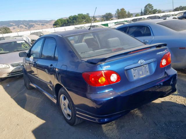 1NXBR32EX3Z008687 - 2003 TOYOTA COROLLA S BLUE photo 3