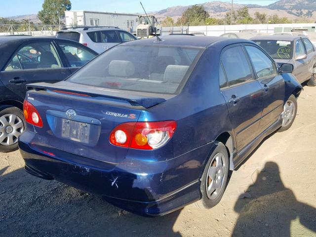 1NXBR32EX3Z008687 - 2003 TOYOTA COROLLA S BLUE photo 4