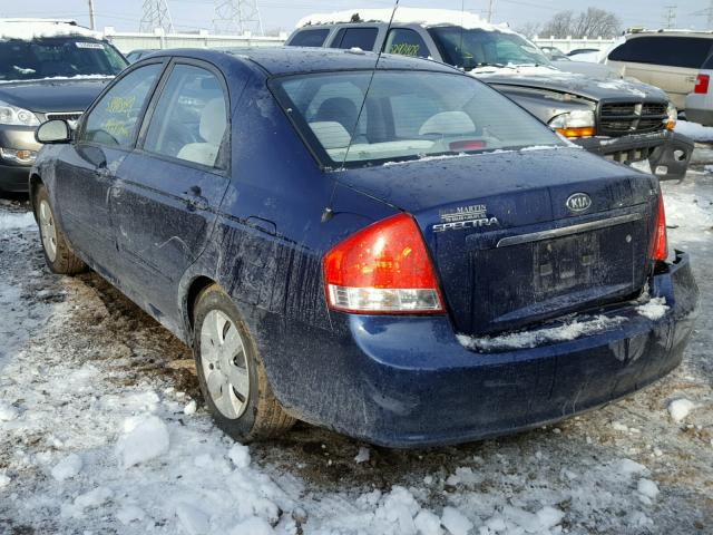 KNAFE222995636659 - 2009 KIA SPECTRA EX BLUE photo 3