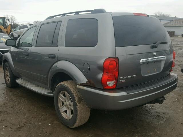 1D4HB48N65F596372 - 2005 DODGE DURANGO SL GRAY photo 3