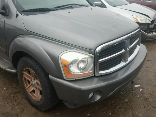 1D4HB48N65F596372 - 2005 DODGE DURANGO SL GRAY photo 9