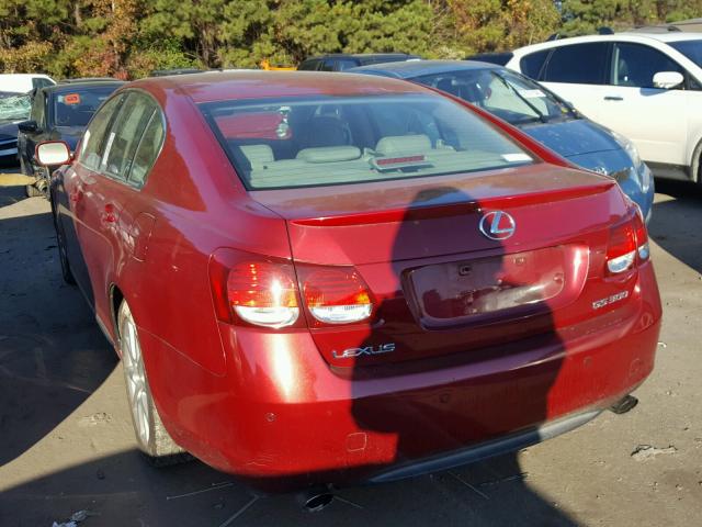 JTHBH96S265007279 - 2006 LEXUS GS GENERAT RED photo 3