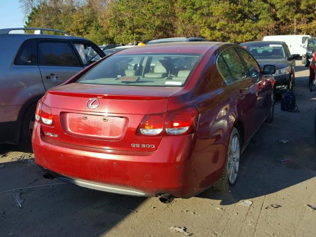 JTHBH96S265007279 - 2006 LEXUS GS GENERAT RED photo 4