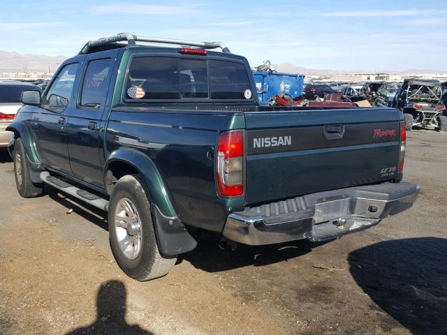 1N6ED27T9YC370005 - 2000 NISSAN FRONTIER C GREEN photo 3