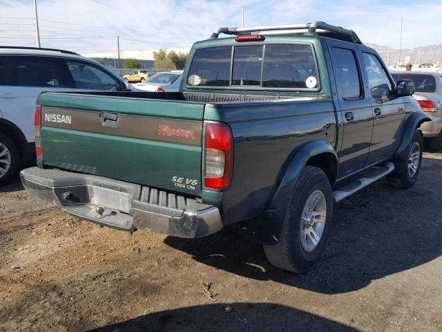 1N6ED27T9YC370005 - 2000 NISSAN FRONTIER C GREEN photo 4