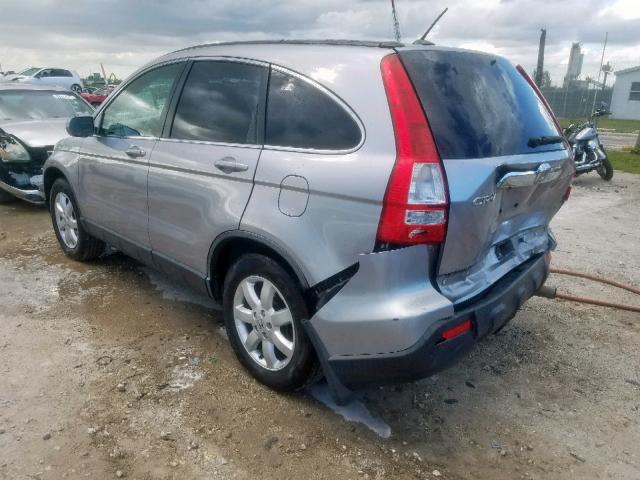 JHLRE48788C079027 - 2008 HONDA CR-V EXL SILVER photo 3