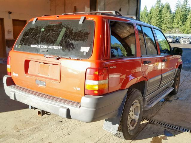 1J4GZ58Y7WC154573 - 1998 JEEP GRAND CHER RED photo 4