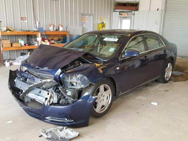 1G1ZJ577384228253 - 2008 CHEVROLET MALIBU 2LT BLUE photo 2