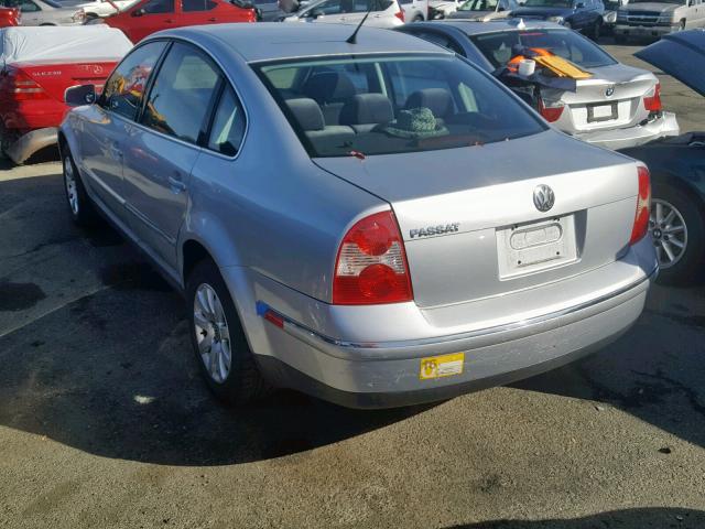 WVWPD63BX3P240770 - 2003 VOLKSWAGEN PASSAT GLS SILVER photo 3