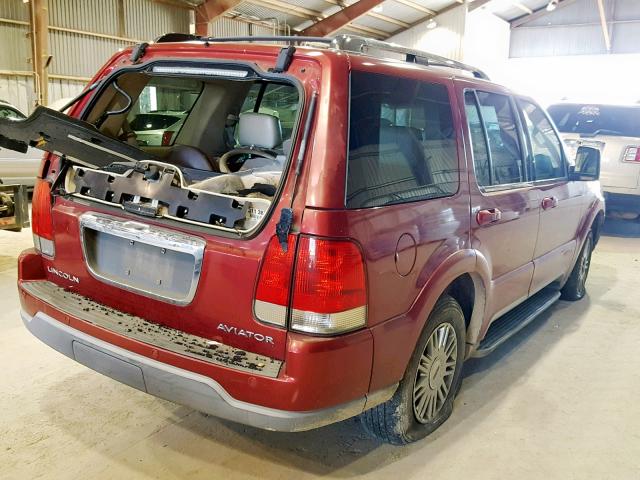 5LMEU68H44ZJ13421 - 2004 LINCOLN AVIATOR 栗色 照片 4