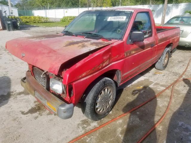 1N6SD11S9SC435116 - 1995 NISSAN TRUCK E/XE RED photo 2