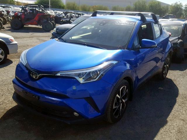 JTNKHMBX0J1005273 - 2018 TOYOTA C-HR XLE BLUE photo 2