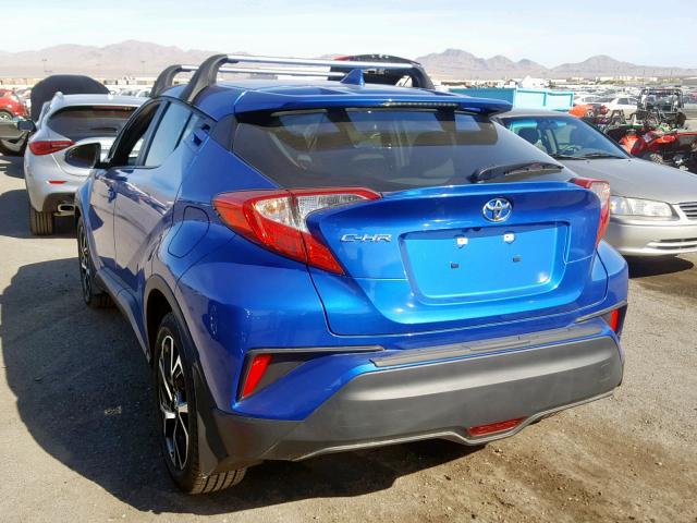 JTNKHMBX0J1005273 - 2018 TOYOTA C-HR XLE BLUE photo 3