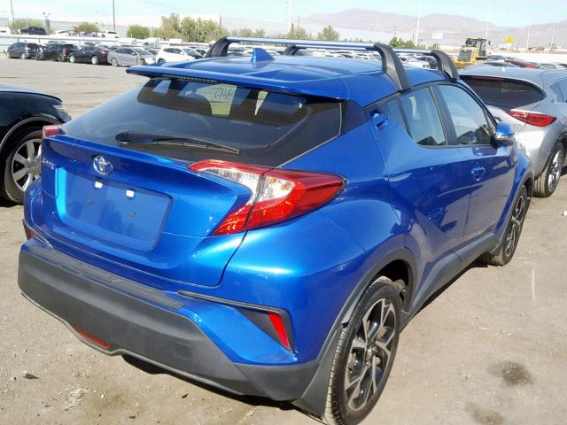 JTNKHMBX0J1005273 - 2018 TOYOTA C-HR XLE BLUE photo 4