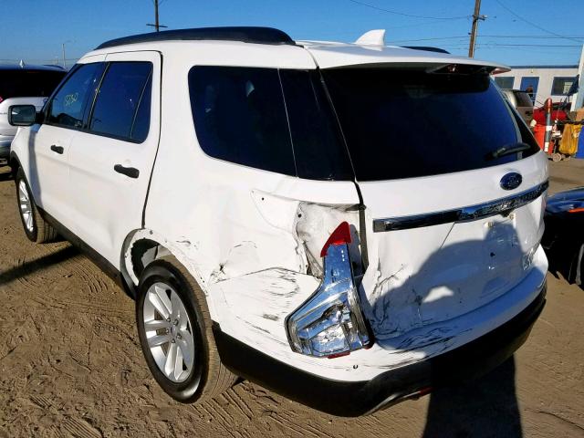 1FM5K7B81HGA60489 - 2017 FORD EXPLORER WHITE photo 3