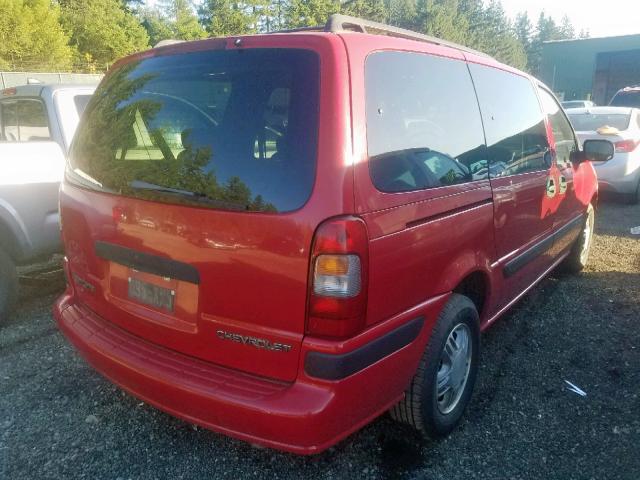 1GNDX03E51D167170 - 2001 CHEVROLET VENTURE RED photo 4