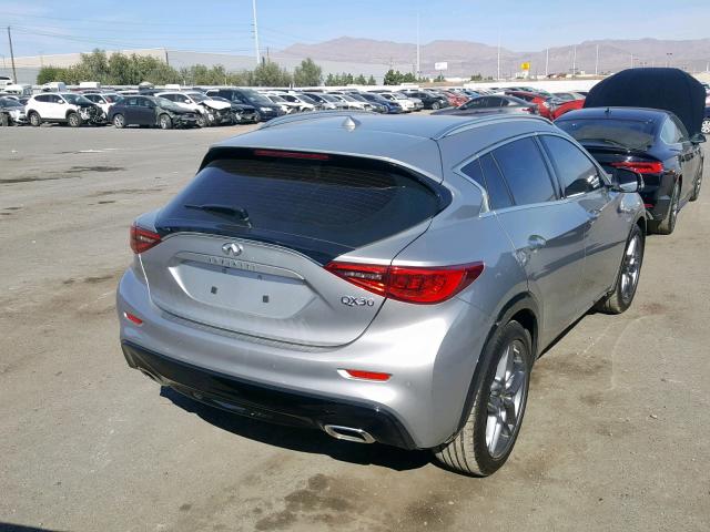 SJKCH5CP7JA054058 - 2018 INFINITI QX30 BASE SILVER photo 4