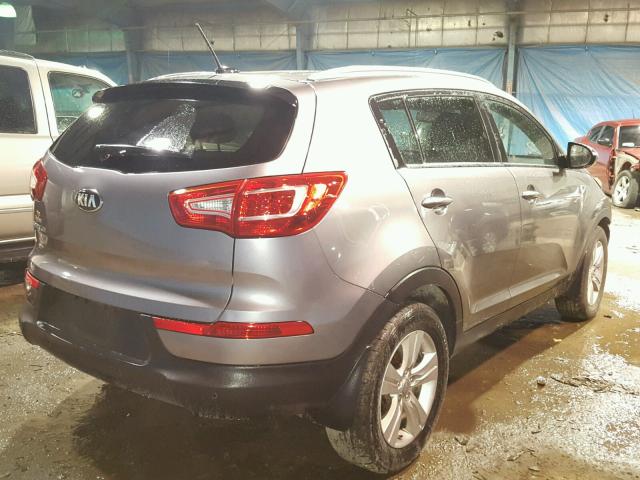 KNDPB3A28D7494373 - 2013 KIA SPORTAGE GRAY photo 4