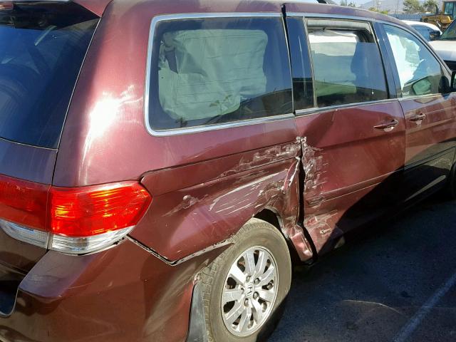 5FNRL3H44AB031164 - 2010 HONDA ODYSSEY EX BURGUNDY photo 9