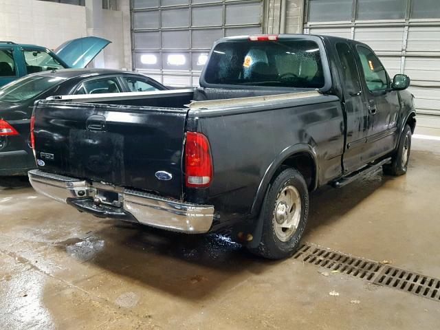 1FTRX18L11NA08510 - 2001 FORD F150 BLACK photo 4