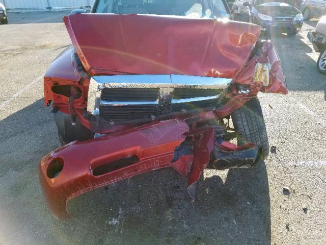 1D7HE48K57S123234 - 2007 DODGE DAKOTA QUA RED photo 9