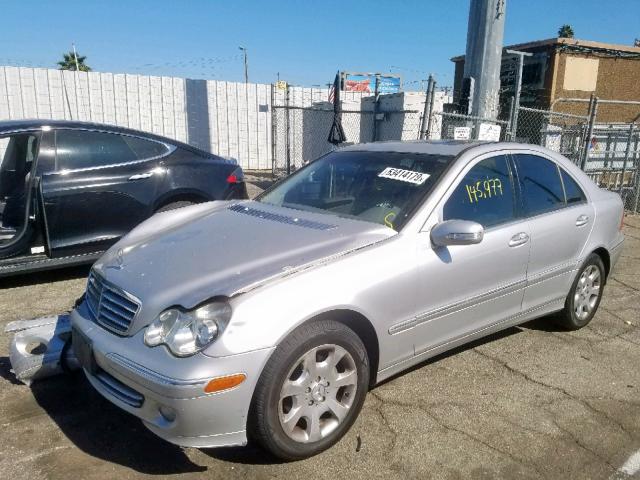 WDBRF61J25A658905 - 2005 MERCEDES-BENZ C 240 SILVER photo 2