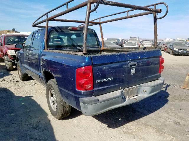 1D7HE28K57S117969 - 2007 DODGE DAKOTA QUA BLUE photo 3