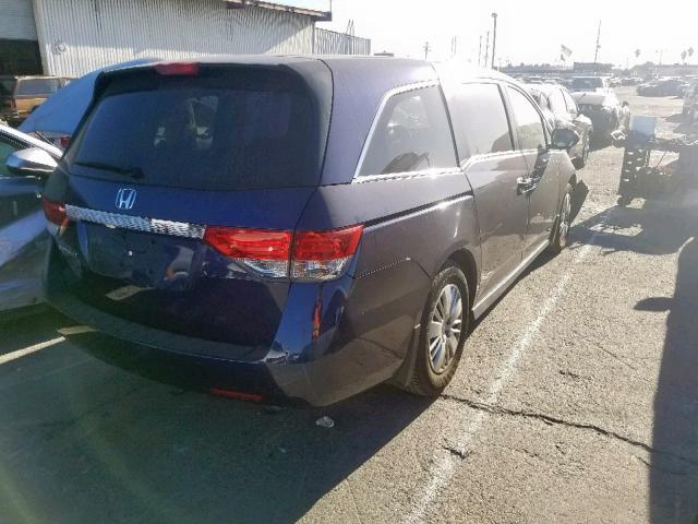 5FNRL5H25GB032763 - 2016 HONDA ODYSSEY LX BLUE photo 4