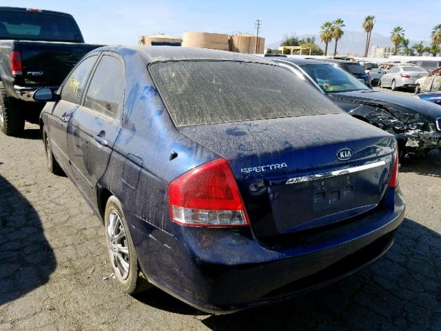 KNAFE122385582039 - 2008 KIA SPECTRA EX BLUE photo 3