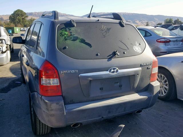 KM8JN12D77U522022 - 2007 HYUNDAI TUCSON SE GRAY photo 3