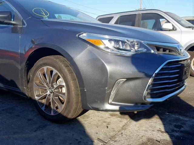 4T1BK1EB7GU206501 - 2016 TOYOTA AVALON XLE GRAY photo 9