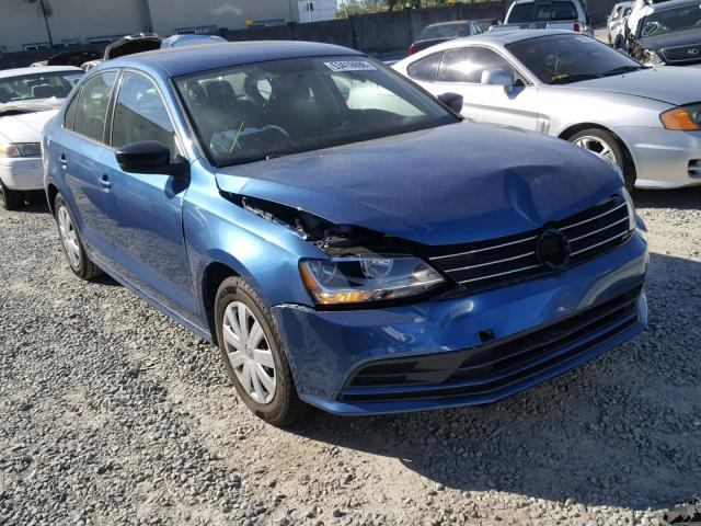 3VW2K7AJ0FM273199 - 2015 VOLKSWAGEN JETTA BASE BLUE photo 1