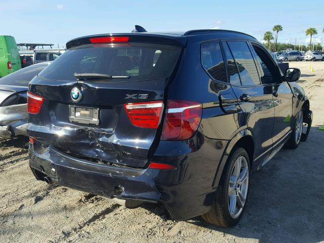 5UXWX7C59DL977274 - 2013 BMW X3 XDRIVE3 BLACK photo 4