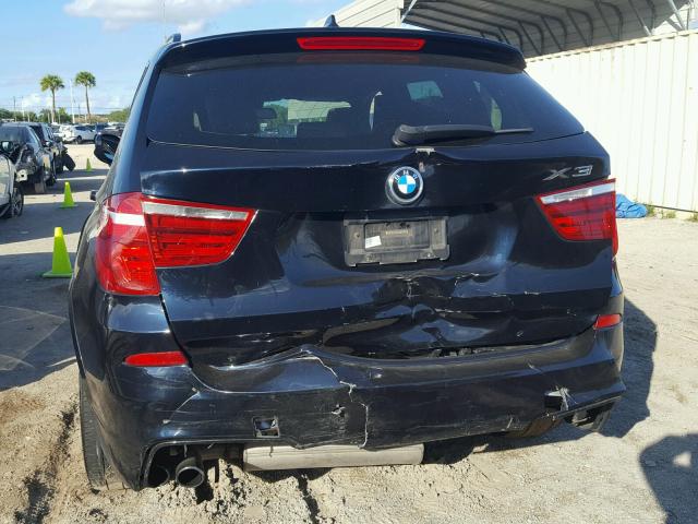 5UXWX7C59DL977274 - 2013 BMW X3 XDRIVE3 BLACK photo 9