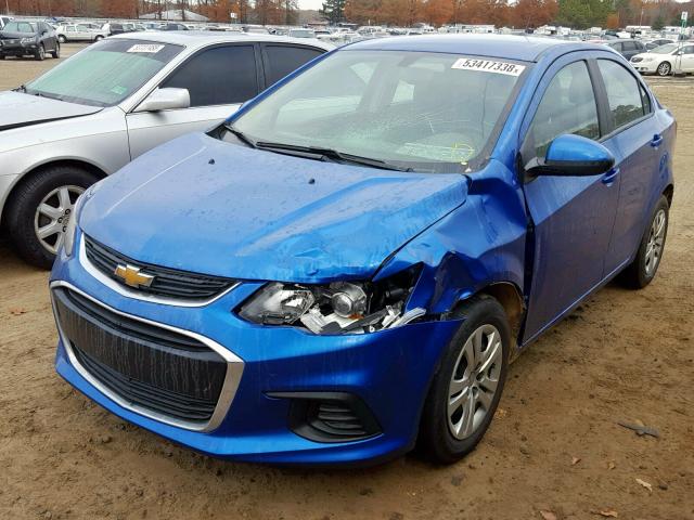 1G1JB5SH1H4168192 - 2017 CHEVROLET SONIC LS BLUE photo 2