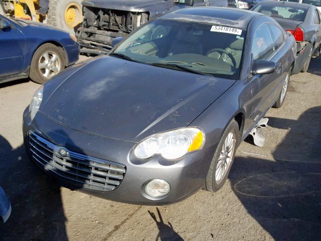 4C3AG52H23E186232 - 2003 CHRYSLER SEBRING LX GRAY photo 2