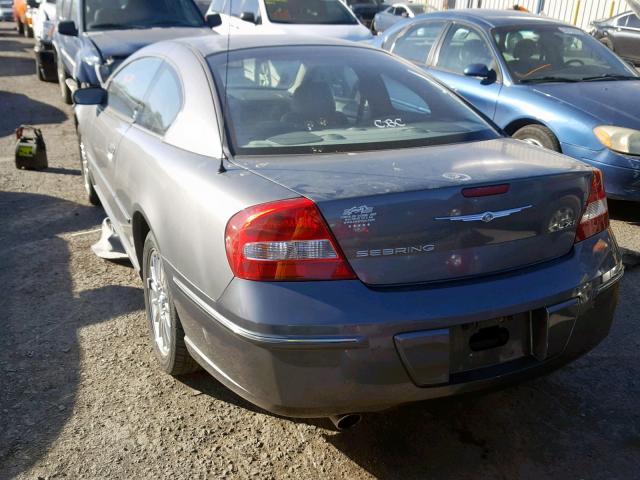 4C3AG52H23E186232 - 2003 CHRYSLER SEBRING LX GRAY photo 3