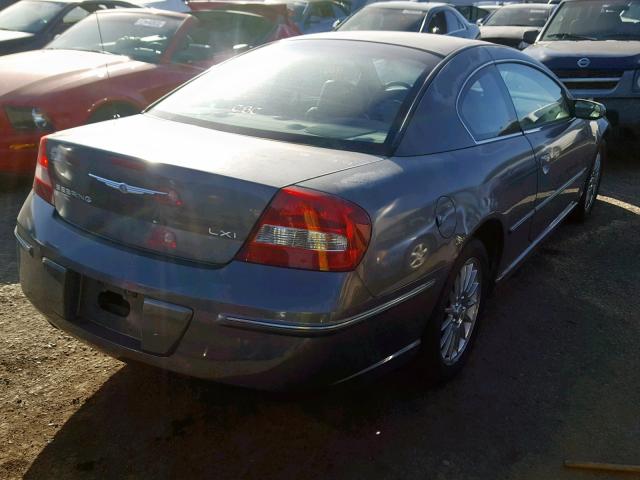 4C3AG52H23E186232 - 2003 CHRYSLER SEBRING LX GRAY photo 4