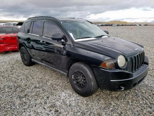 1J8FF47W67D122514 - 2007 JEEP COMPASS BLACK photo 1