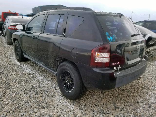 1J8FF47W67D122514 - 2007 JEEP COMPASS BLACK photo 3