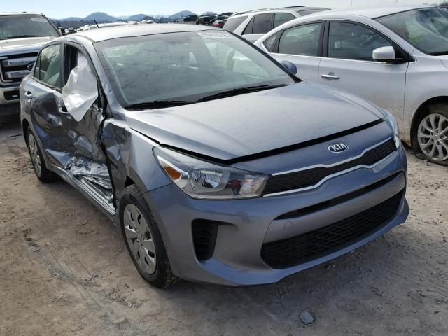 3KPA24AB7KE161834 - 2019 KIA RIO LX BLUE photo 1