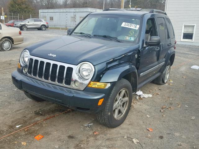 1J4GL58K05W564447 - 2005 JEEP LIBERTY LI GREEN photo 2