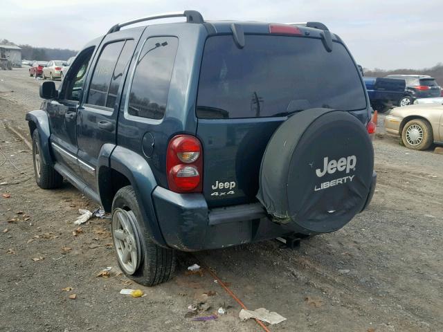 1J4GL58K05W564447 - 2005 JEEP LIBERTY LI GREEN photo 3