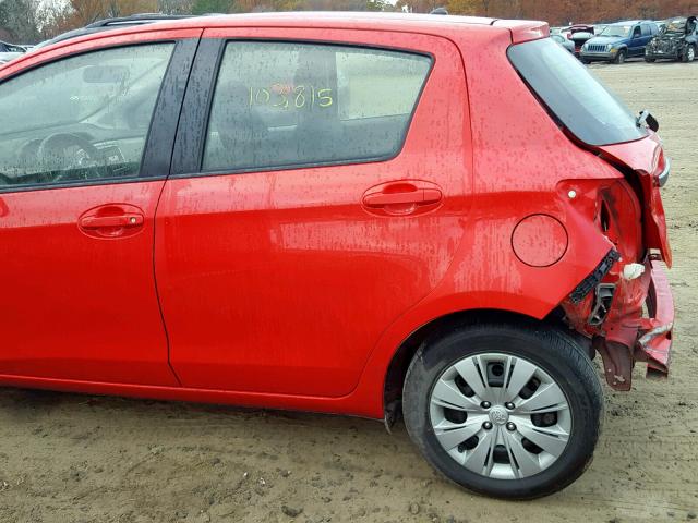 JTDKTUD38ED577564 - 2014 TOYOTA YARIS RED photo 9